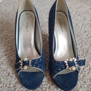 Denim pumps